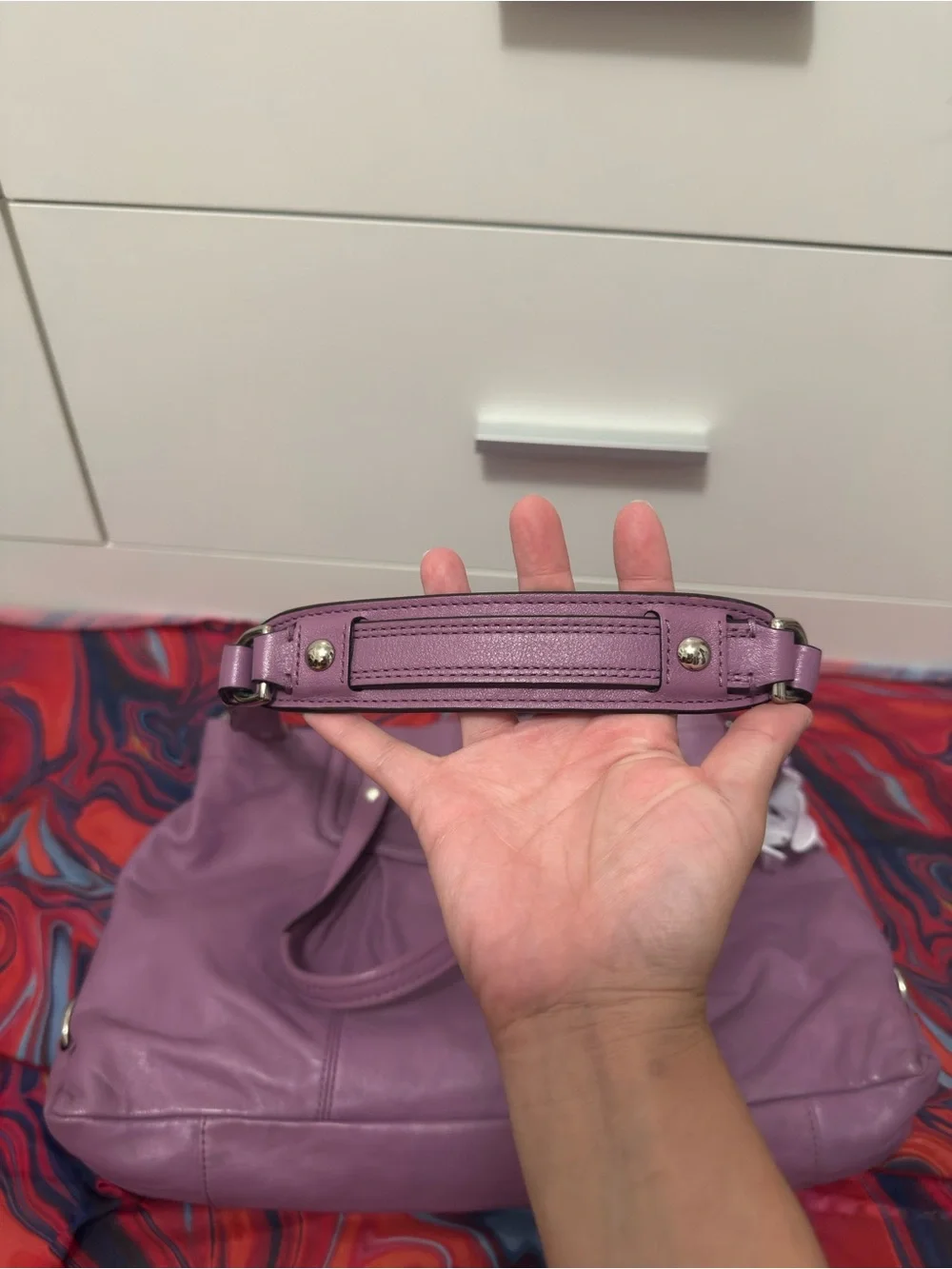 Vintage Y2K Coach Ashley Lavender Leather Satchel & Matching Wallet Bundle Set